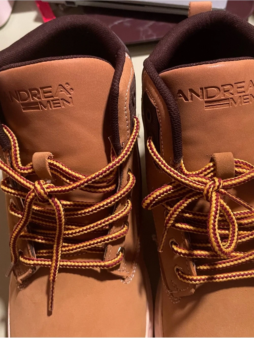 Tan Work-Style Boots size 10 Andrea men